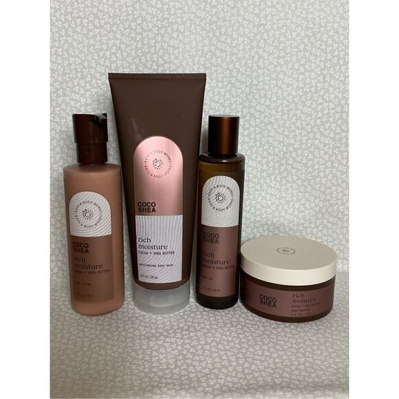 Bath and Body Works COCO SHEA RICH MOISTURIZER COCOA + SHEA BUTTER 4 Piece Set - Picture 11 of 11